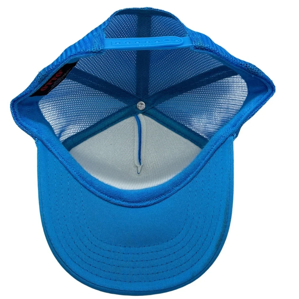 Beach Babies Take Me to the Beach Trucker Hat Blue Yellow Foam Mesh Snapback
